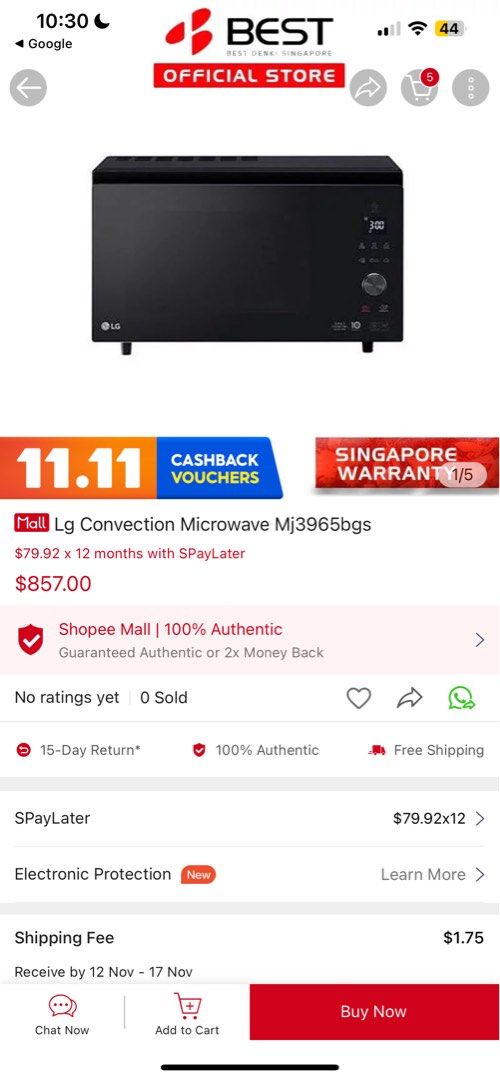 LG smart convection microwave, TV & Home Appliances, Kitchen Appliances