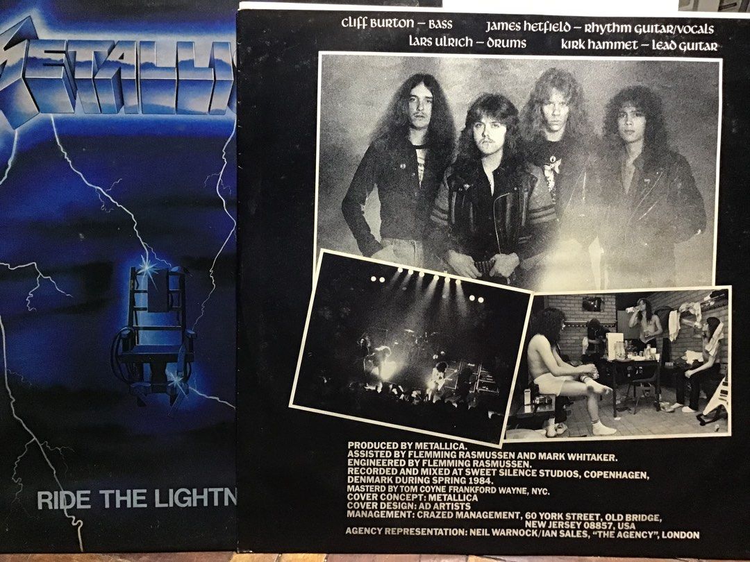LP Metallica Ride the Lightning OOP 984 MEGAFORCE USA VINYL RECORD