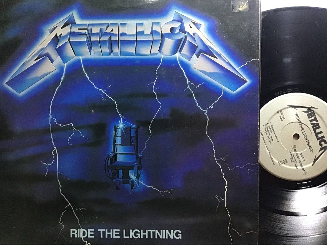 LP Metallica Ride the Lightning OOP 984 MEGAFORCE USA VINYL RECORD