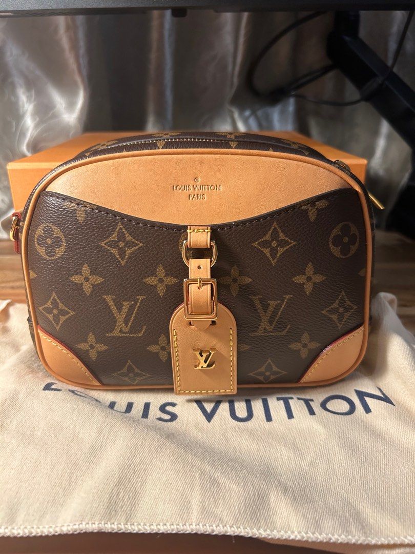 Full Set LV Mini Deauville Crossbody Camera Bag with Removable Adjustable Vachetta Strap 2020