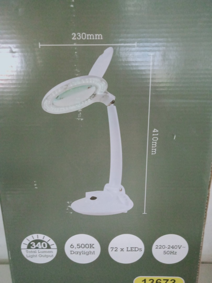 MAGNIFIED TASK LAMP, Furniture & Home