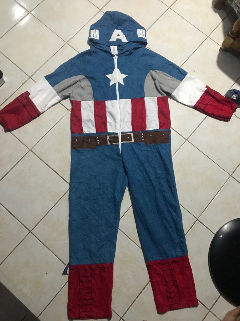 Captain America Onesie For Adults Marvel Disney Avengers Captain