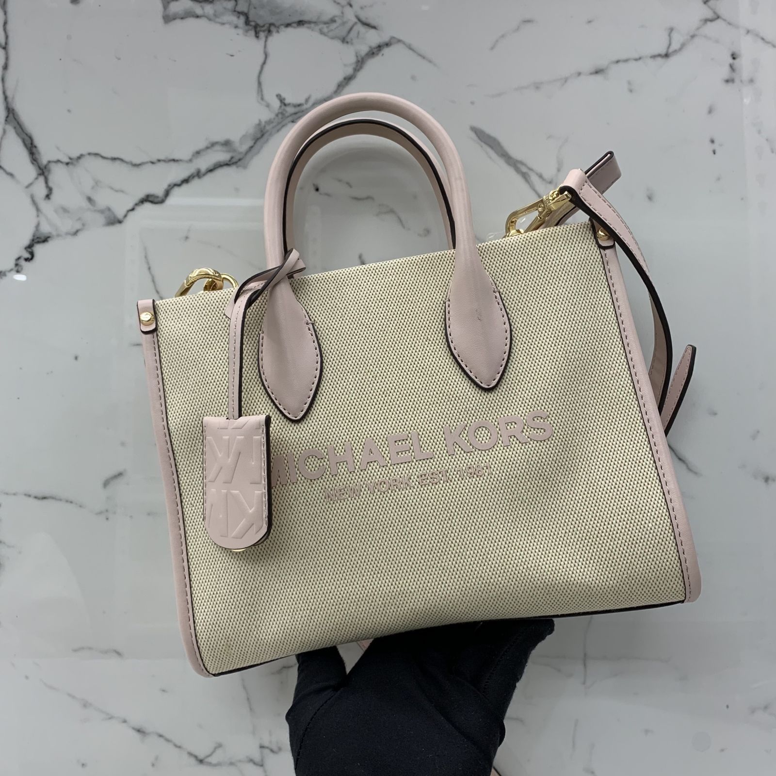 Michael kors canvas handbag shop