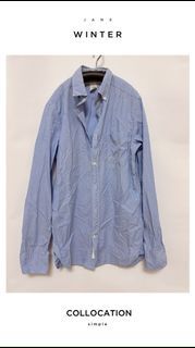 Murphys►H&M 基本款藍色素色翻領上衣襯衫Polo衫t恤 灰►