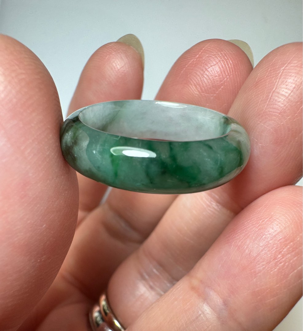 Burmese Jade Pendant Oligage Natural Green Jade Rings Jasper Jade