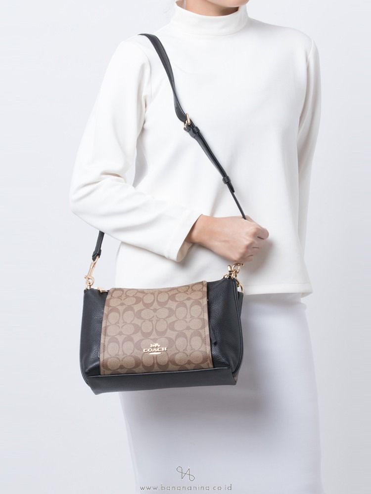 New Coach Original Classic Signature Khaki Black Collection SMALL