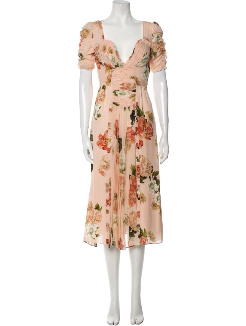 Nicholas floral ruched dress best sale