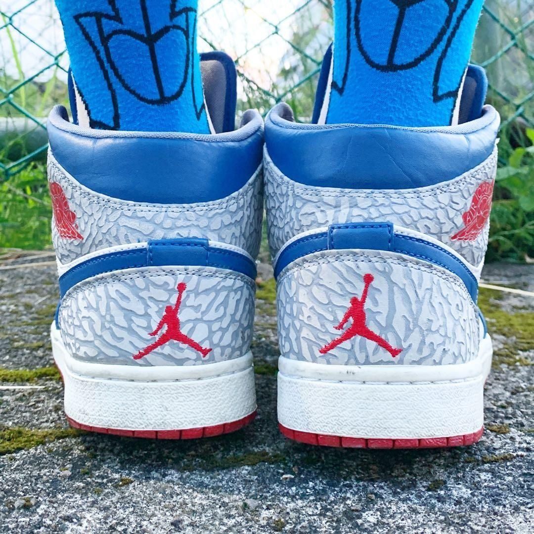 NIKE AIR JORDAN 1 RETRO HIGH MID AJ1 TRUE BLUE US9 27 554724 107 SNK M TP0 2311 TP0 23