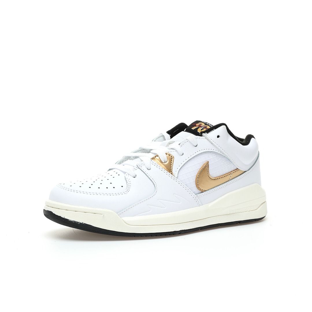 All white and gold jordans on sale