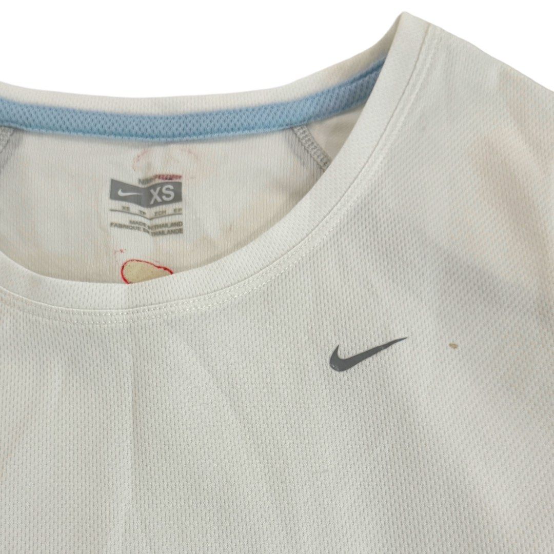 White nike shop running top
