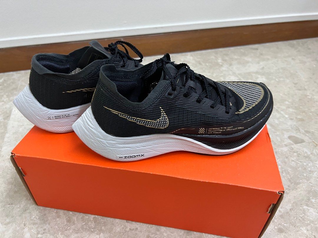 Nike Women Zoomx Vaporfly Next 2 Black Metallic Gold Coin