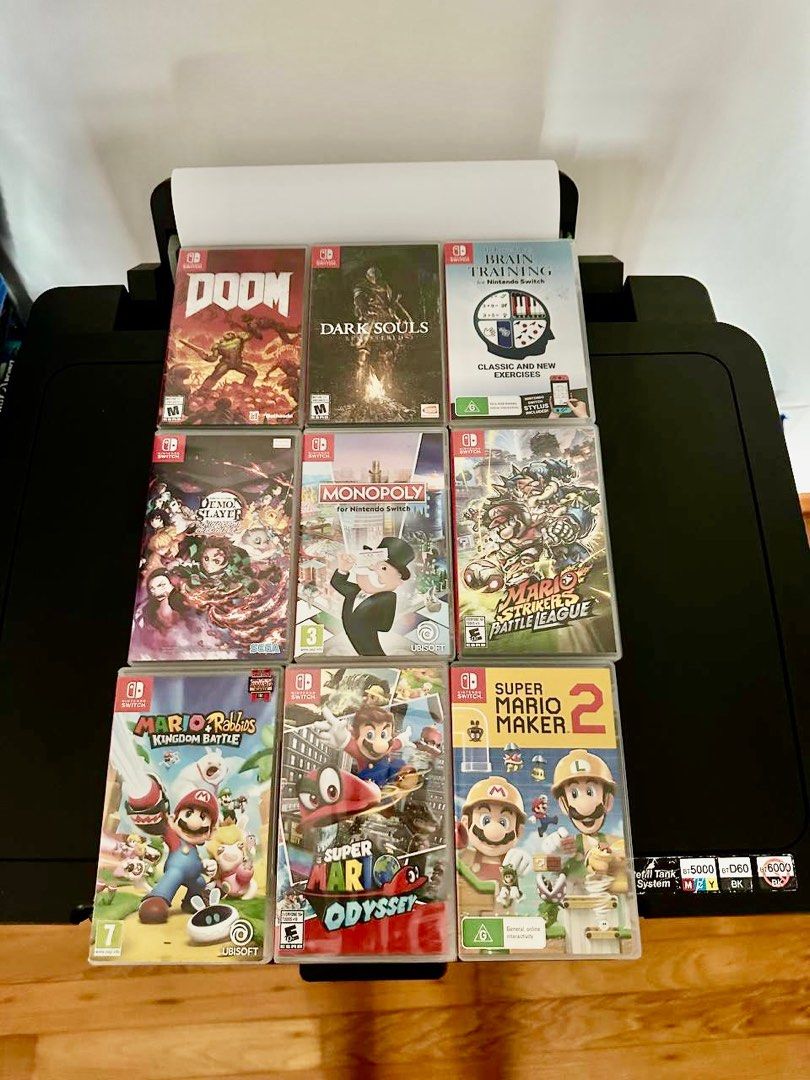 Nintendo Switch game Doom / Dark Souls / Brain Training / Demon Slayer /  Monopoly / Mario Strikers Battle League / Mario Rabbids / Super Mario  Odyssey / Super Mario Maker 2, Video Gaming, Video Games, Nintendo on  Carousell