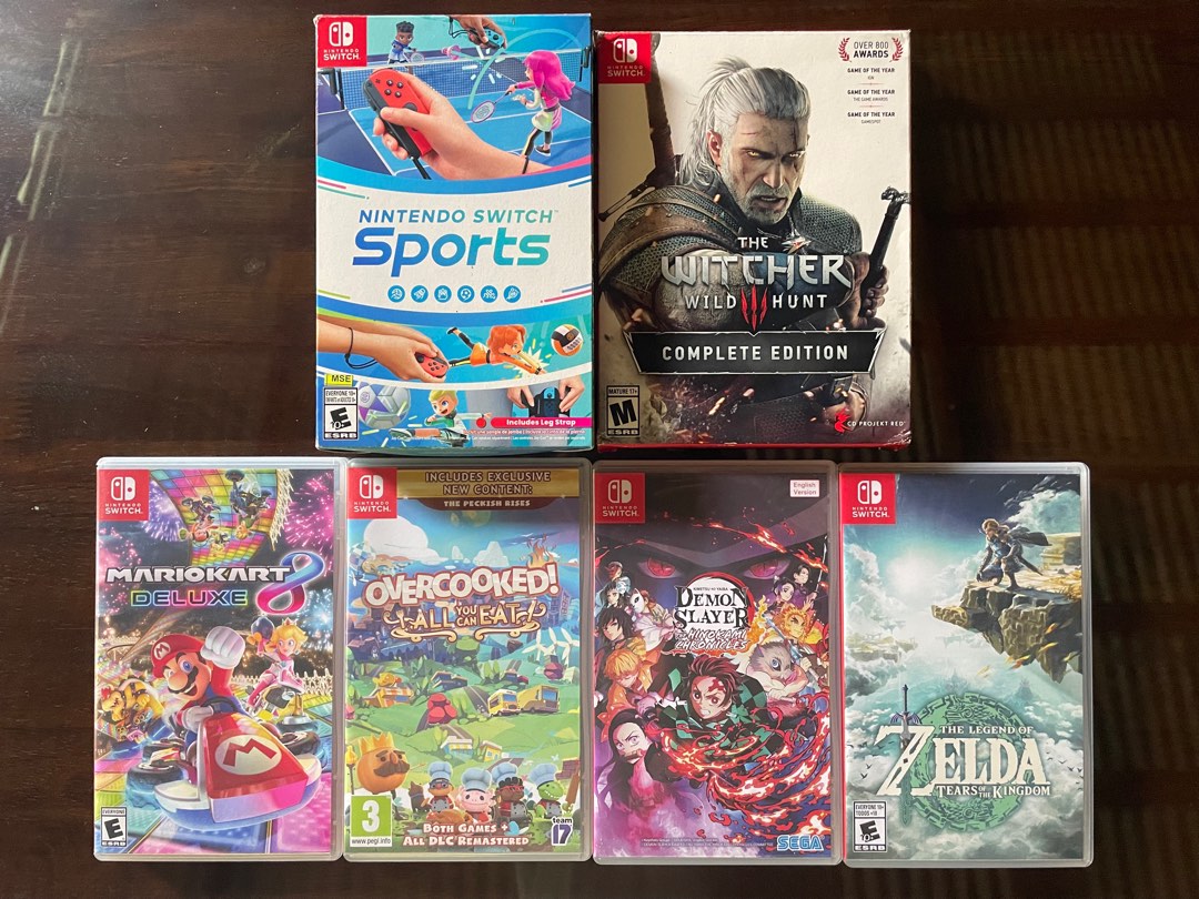 Nintendo Switch with Games Bundle, Video Gaming, Video Games, Nintendo