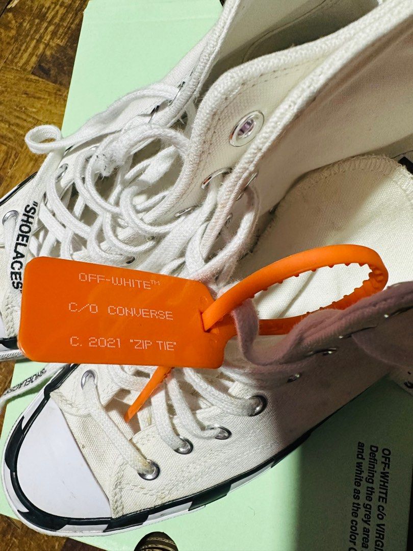 Off white hotsell converse zip tie