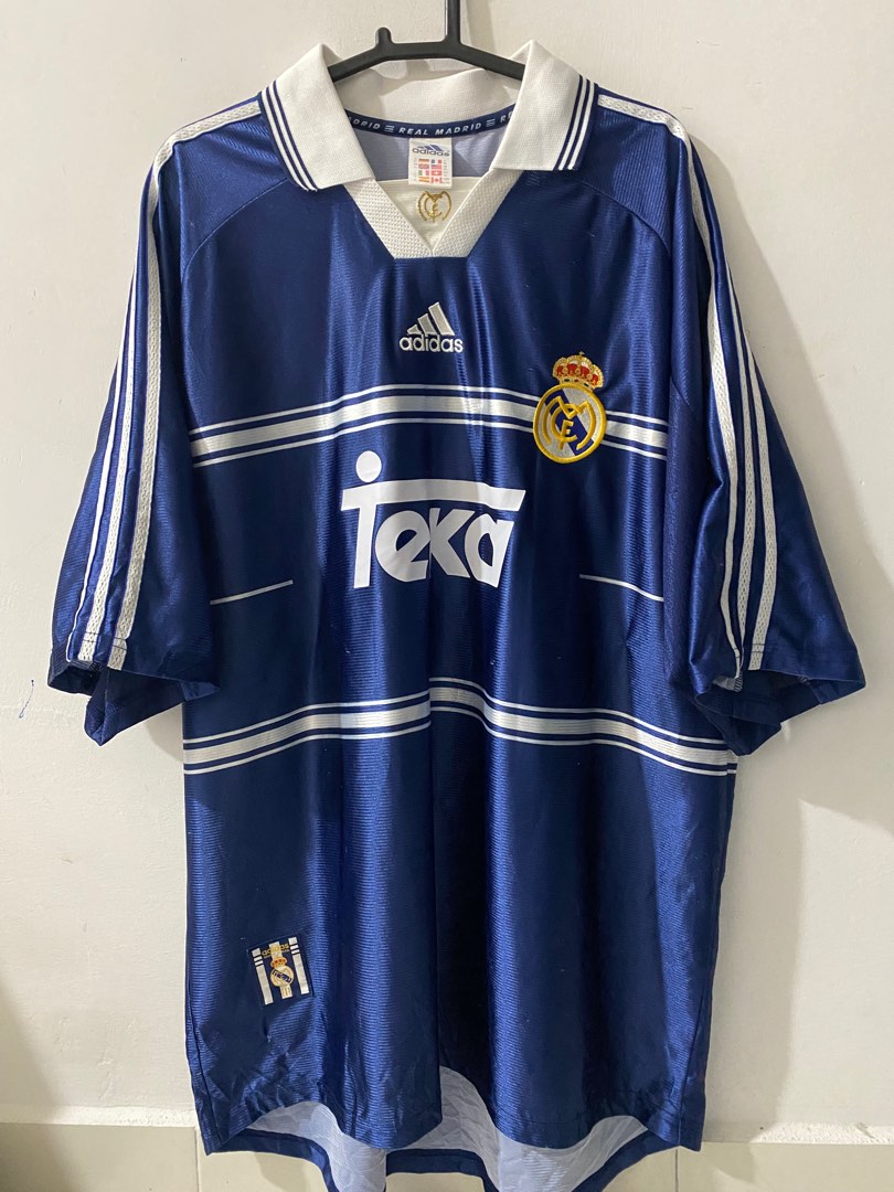 Original Real Madrid Vintage Rare 1998/1999 Away Jersey Jersi, Men's
