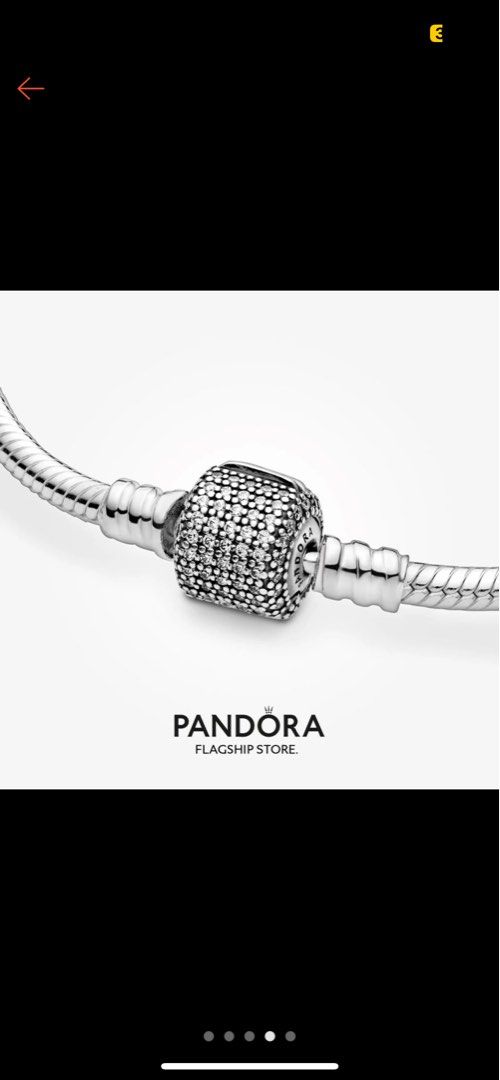 PANDORA Signature Pave Clasp Bracelet