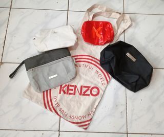 Parfum Pouches - Dior / Salvatore Ferragamo/ Kenzo and Kenzo Totebag
