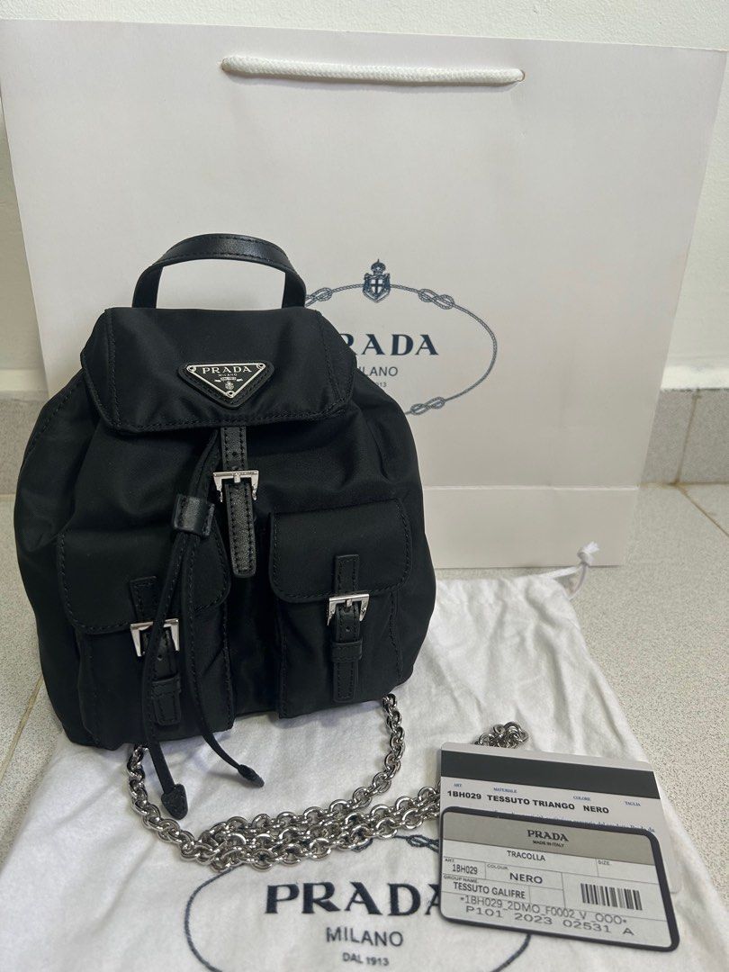 Prada tessuto mini backpack store