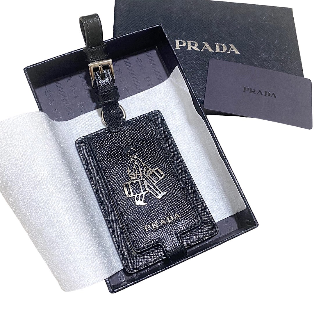 Prada Saffiano Leather Luggage Tag