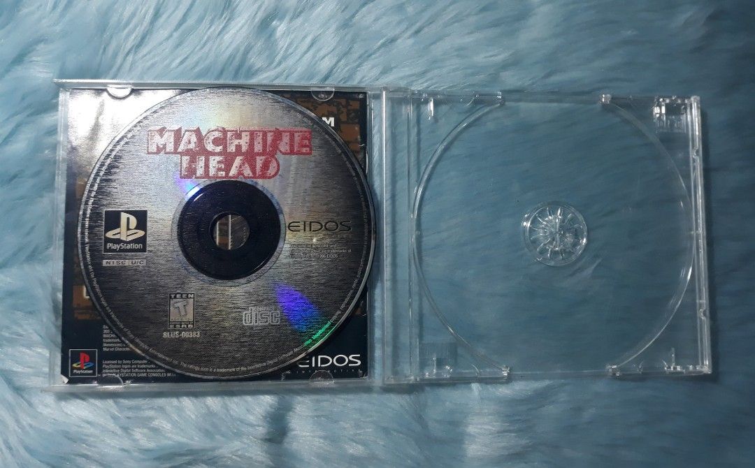 PS1 Machine Head NTSC-U/C Original Playstation 1 Game (Category: PlayStation) located in Caloocan City. Submitted by infinigems_ (Listing ID 1264950548, Image 3). Description: Tested working (Please refer to the photos po) Inclusions: Disc, Manual, Front Cover Art, Case No Back Cover Art Disc Condition: 4/10 Region compatibility is buyer's responsibility Warranty: None Location: North Caloocan Mode of payment: ✅ Gcash/Cash ✅ Lalamove Rider Abono 