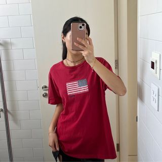 Ralph Lauren polo vintage red USA tshirt size large