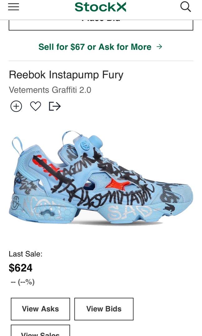 Vetements x reebok best sale sale