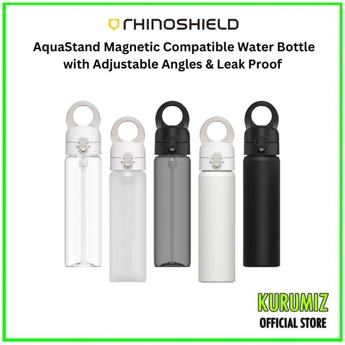  RHINOSHIELD AquaStand Magnetic Bottle 23 oz  Stainless Steel  Insulated Water Bottle with Straw Lid, Sport Bottle with MagSafe Compatible  Handle, Tripod with Adjustable Angles, Leak Proof - White : Sports &  Outdoors