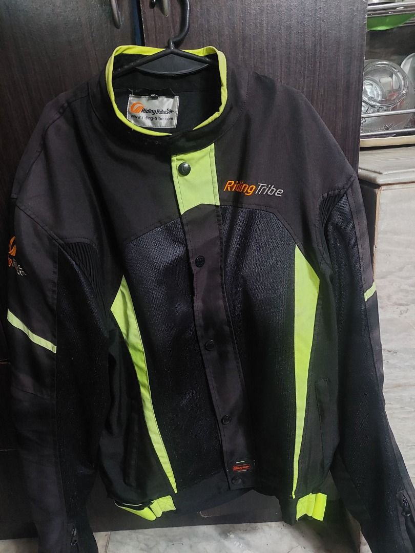 Riding Tribe Ride Jacket (Category: Helmets and other Riding Gears) located in Manila. Submitted by nebgene (Listing ID 1264905932, Image 1). Description: Riding Tribe Brand used 3XL on Tag but can can fit XL with elbow and shoulder pads Aircool fabric inside what you see what you get Good for everyday use Free shipping within MetroManila buyer only.