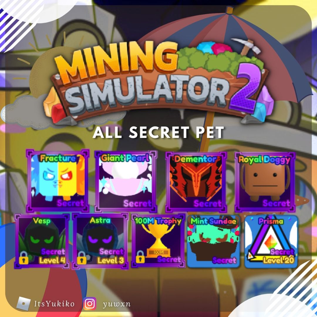 Mining Simulator 2 (Roblox) Cheap Secret and Limited Pets - Read