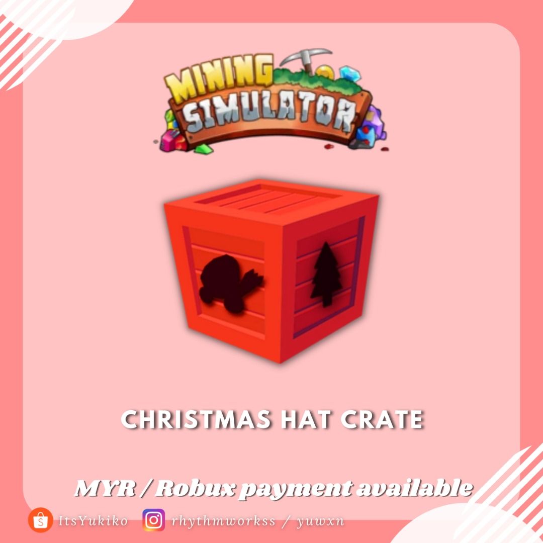 ROBLOX Mining Simulator Christmas & Haunted Hat Crates