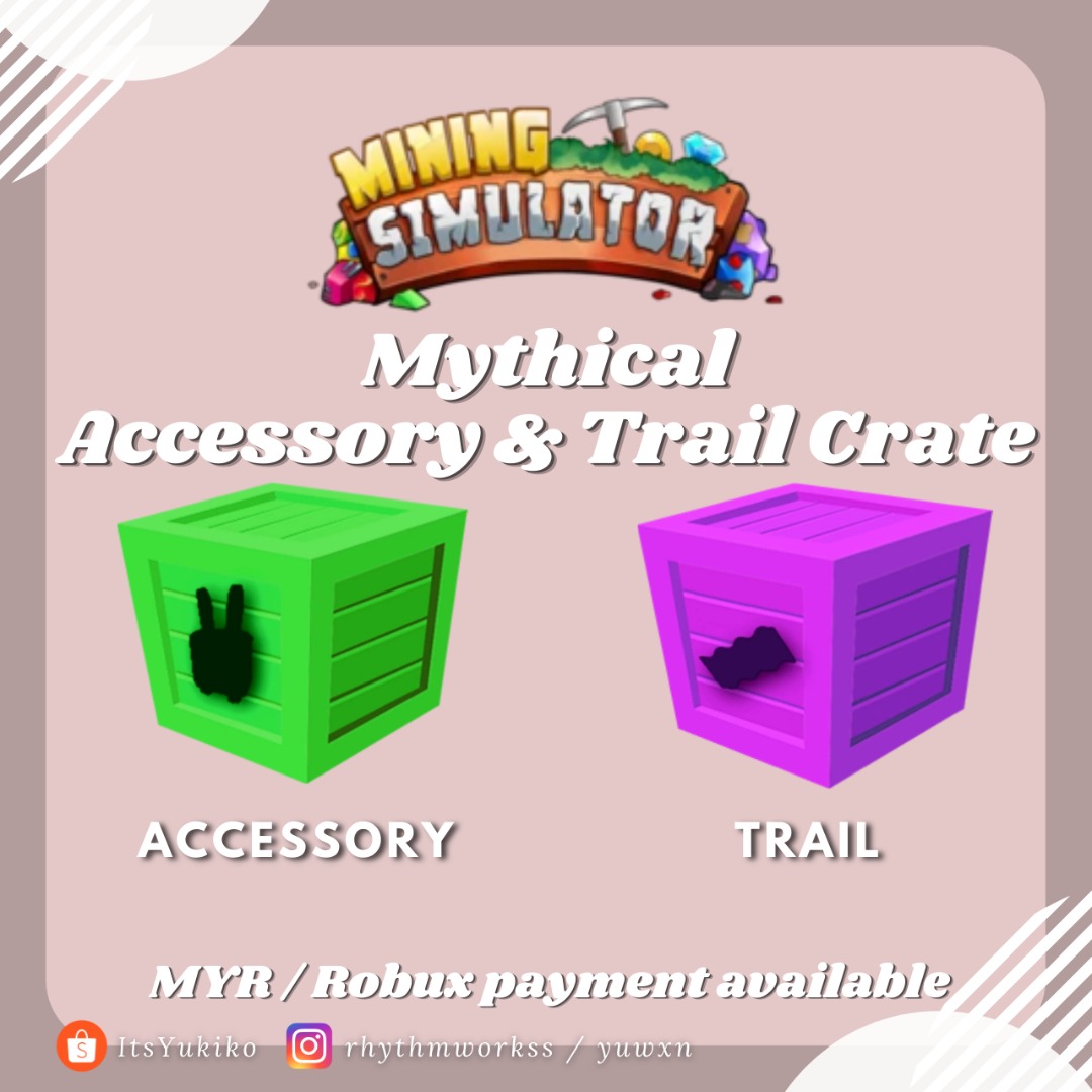 ROBLOX Mining Simulator Mythical Accessory Crates, Video Gaming