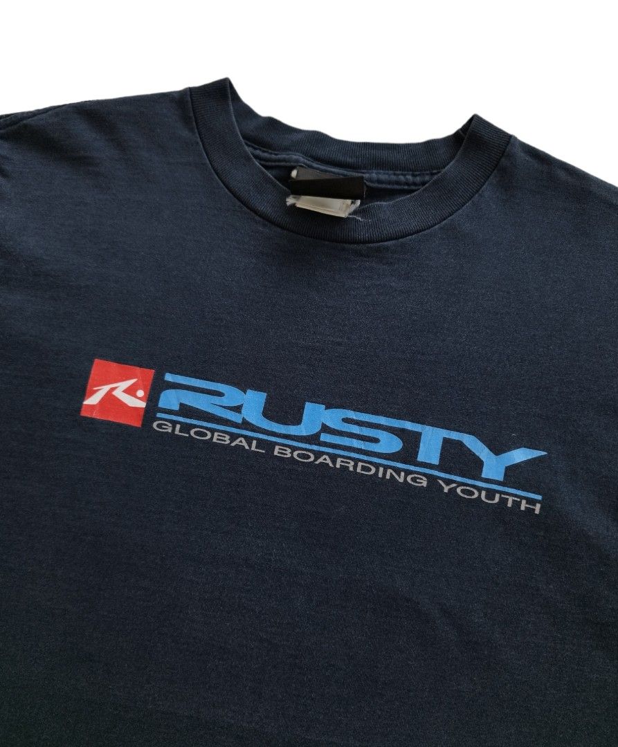 RUSTY AUSTRALIAN SURF CLOTHING BRAND T-SHIRT, Men's Fashion, Tops & Sets,  Tshirts & Polo Shirts on Carousell