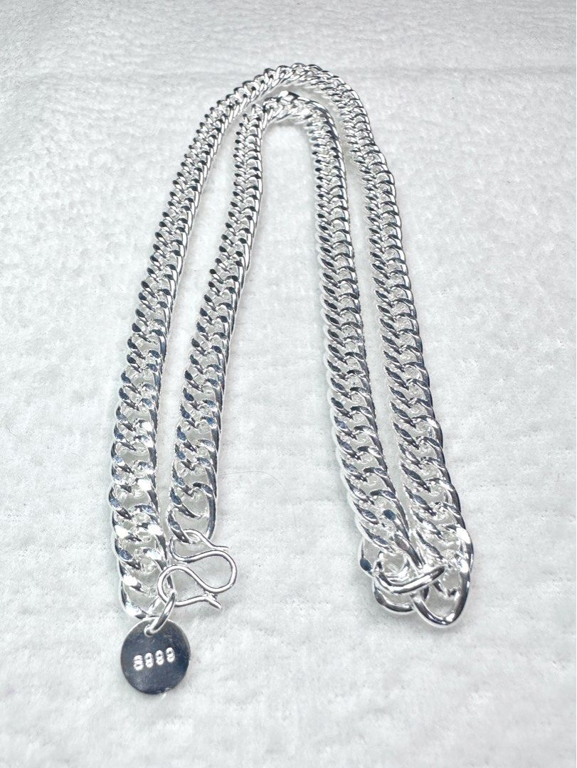 Pure silver discount mens chain necklace