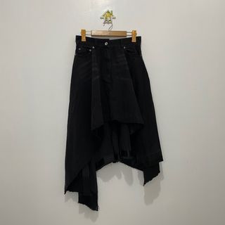 Sacai Asymmetrical Denim Skirt
