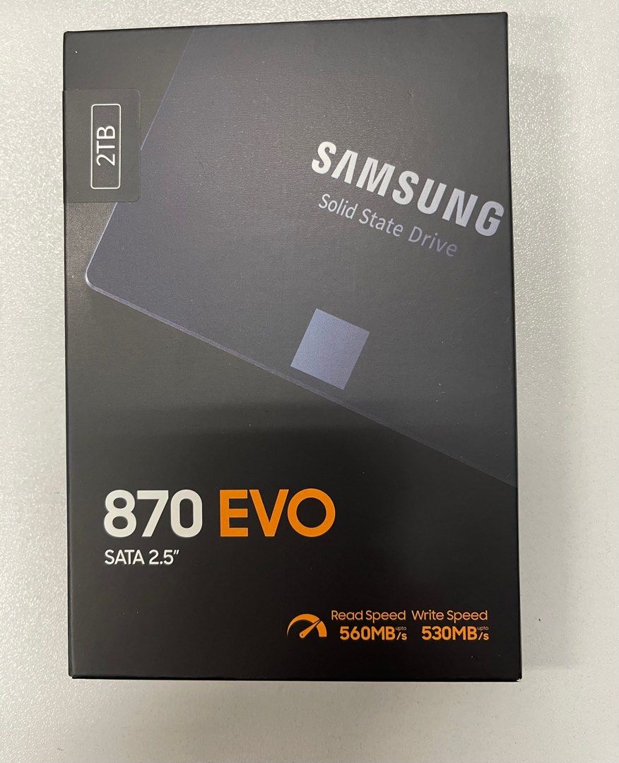 SAMSUNG 870 EVO SSD 2TB, 電腦＆科技, 電腦周邊及配件, 硬碟及儲存器