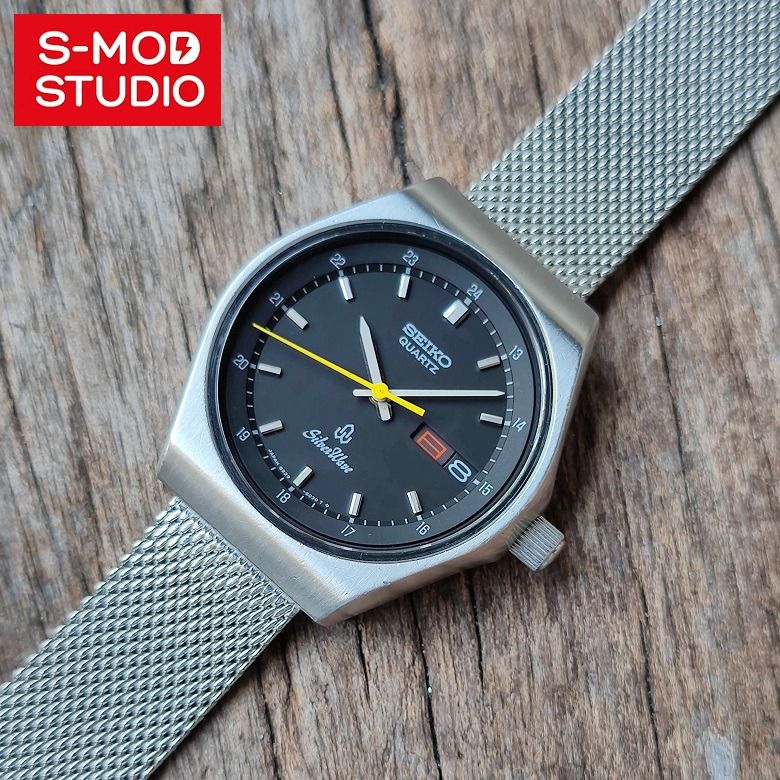 Seiko Japan Silver Wave Quartz 36 mm 8229 6030 Vintage JDM CPO