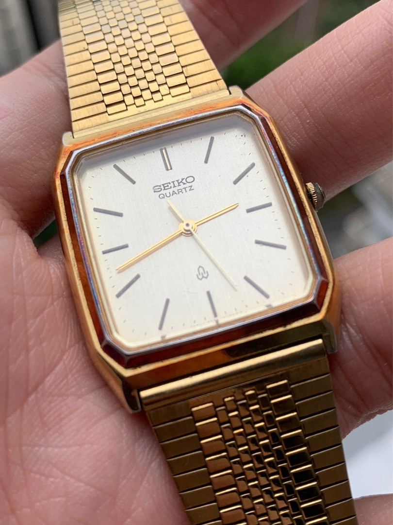 Seiko Rectangle gold plated case