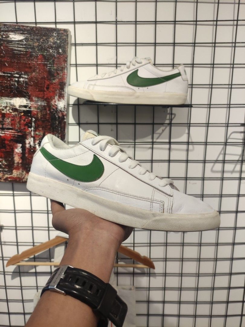 Size 42,5 | Nike Blazer Low Leather White Forest Dark Green