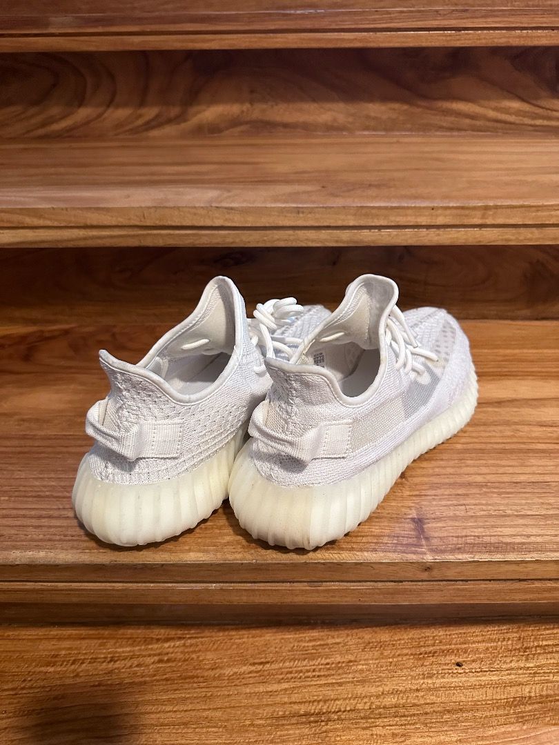 Slightly Used Size 12 Original Yeezy 350 V2 Triple White For Sale