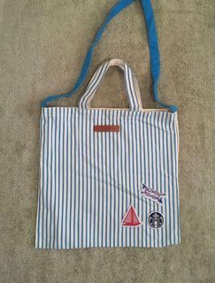Starbucks Singapore Nautical Tote Bag with patches