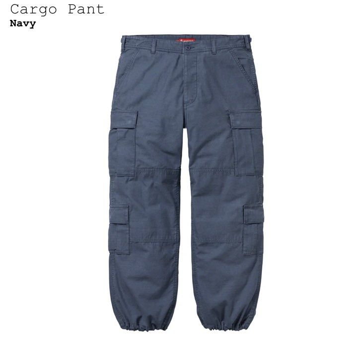 SUPREME 2023 A/W Cargo Pants Navy, Size 30, 名牌, 服裝- Carousell