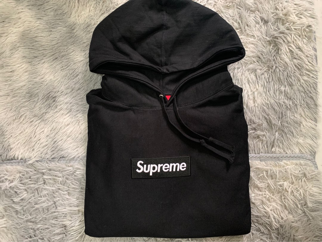 Supreme box logo black hoodie shop