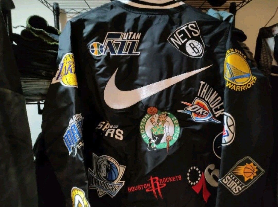 Supreme Nike NBA teams black Jacket 潮牌聯名款黑色外套, 他的時尚
