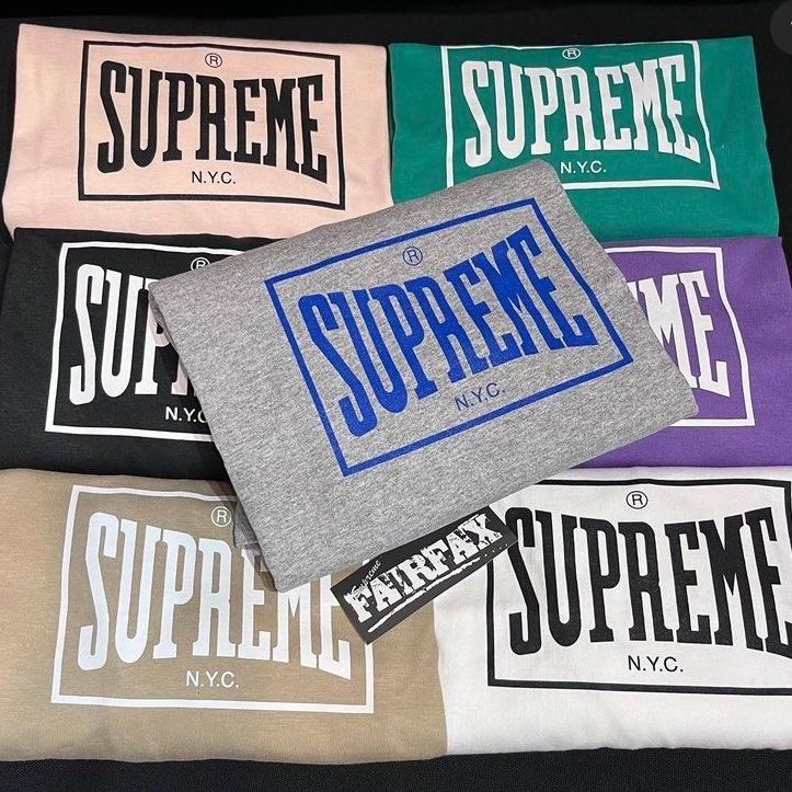 Supreme warm up tee fall winter 2023 Men s Fashion Tops Sets Tshirts Polo Shirts on Carousell