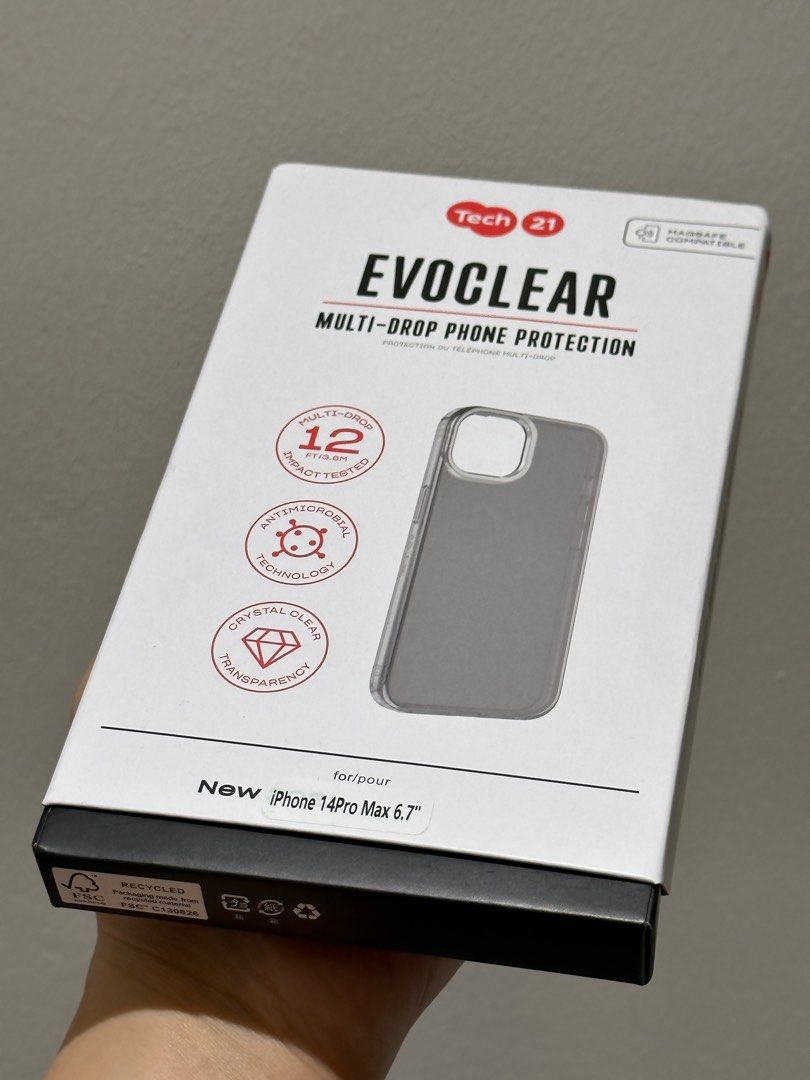 Tech21 Evo Clear Case for Apple iPhone 15 Plus