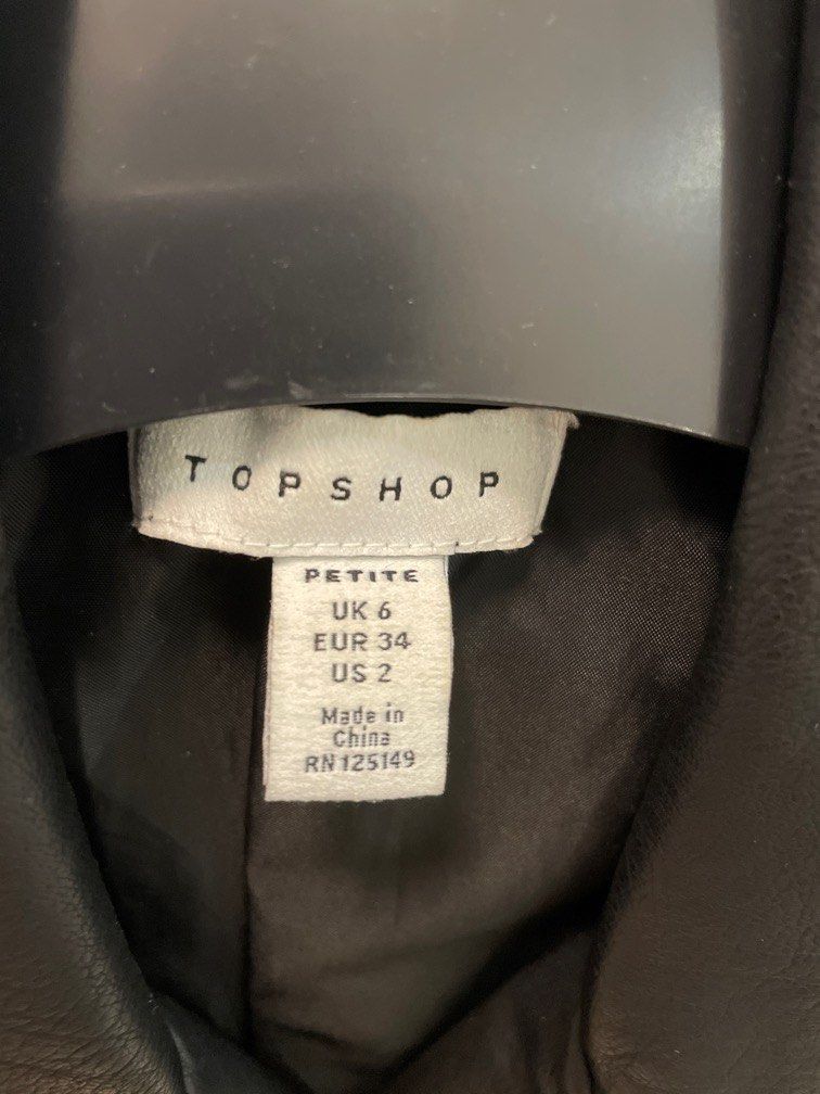 Topshop faux leather jacket Carousell