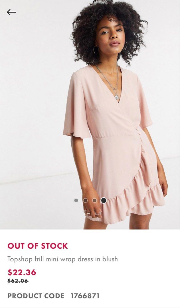 Topshop shop blush dress