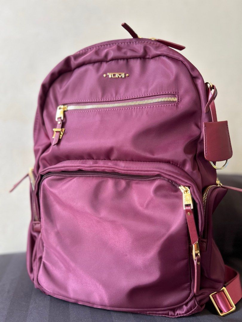 Tumi Carson Backpack Maroon Original Barang Mewah Tas Dompet