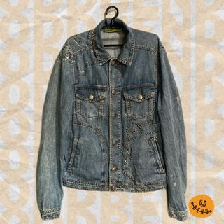 VERSACE STUDDED DENIM JACKET