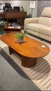 Verso Neo-Vintage Walnut Round Coffee Table